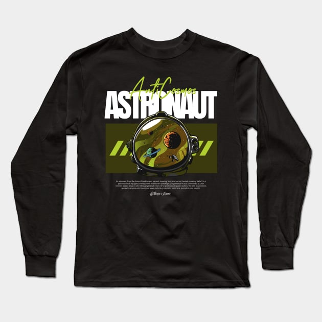 Astronaut Helmet Long Sleeve T-Shirt by Wagum Std